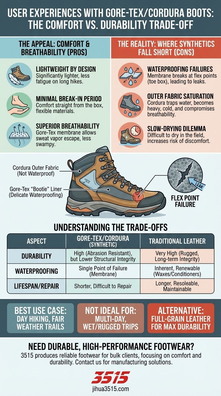 Quelles sont les expériences des utilisateurs avec les bottes Goretex/Cordura ? Compromis entre confort et durabilité Guide Visuel