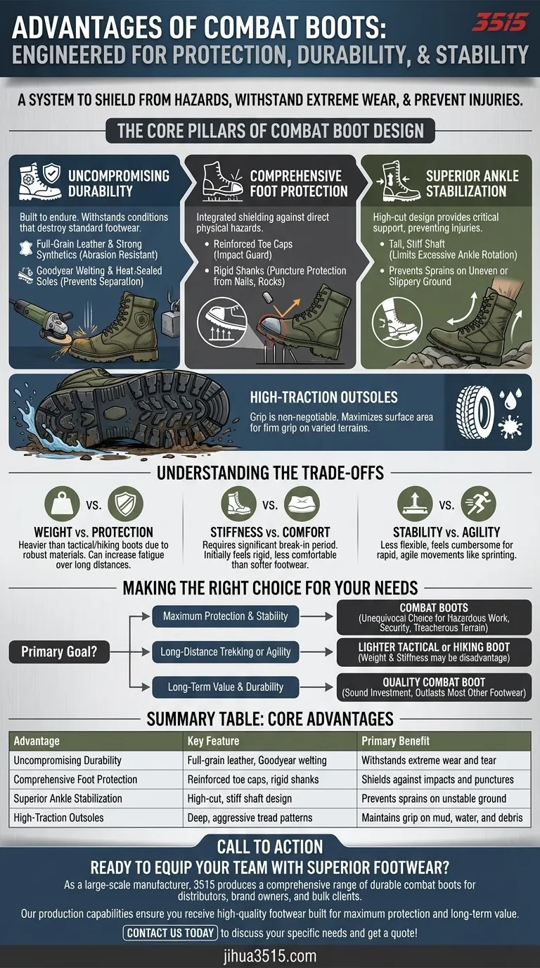 Quali sono i vantaggi degli anfibi da combattimento? Durata, protezione e stabilità senza pari Guida Visiva