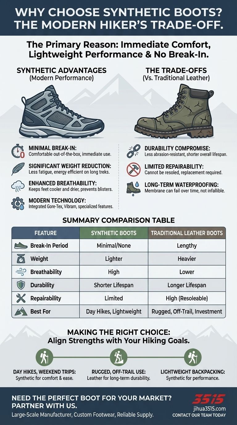 합성 소재 부츠를 선호하는 이유는 무엇일까요? 성능 대 내구성의 절충점 파헤치기 시각적 가이드