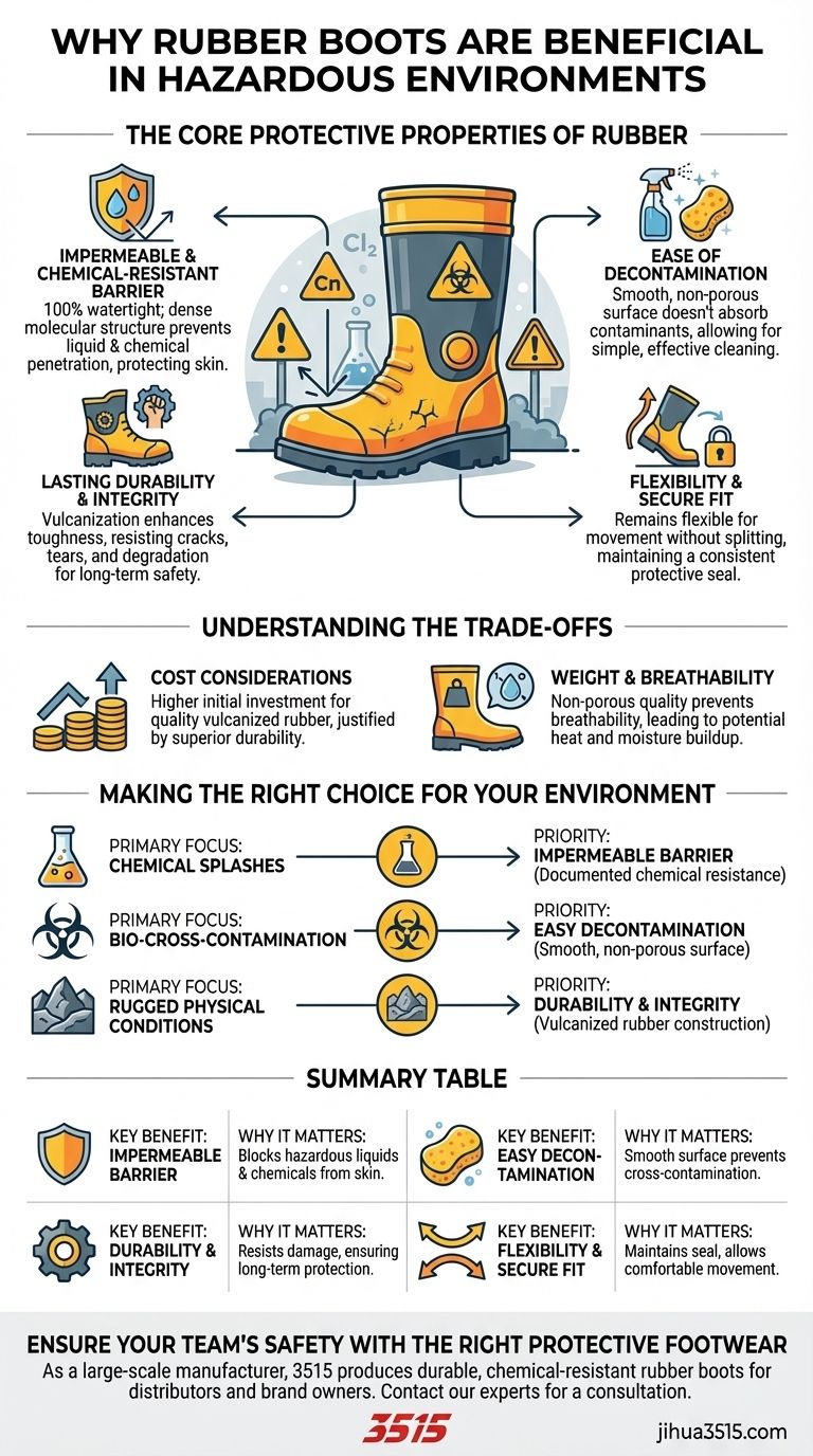 危険な環境でゴム長靴が有益なのはなぜですか？比類なき保護と簡単な除染 ビジュアルガイド