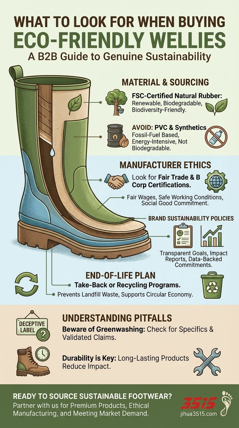 Worauf sollten Verbraucher beim Kauf umweltfreundlicher Gummistiefel achten? Schlüsselfaktoren für eine wirklich nachhaltige Wahl Visuelle Anleitung