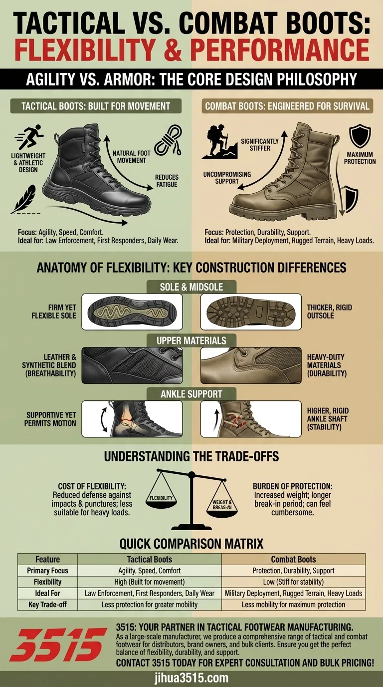 Wie unterscheiden sich taktische Stiefel und Kampfstiefel in Bezug auf die Flexibilität? Beweglichkeit vs. Rüstung erklärt Visuelle Anleitung