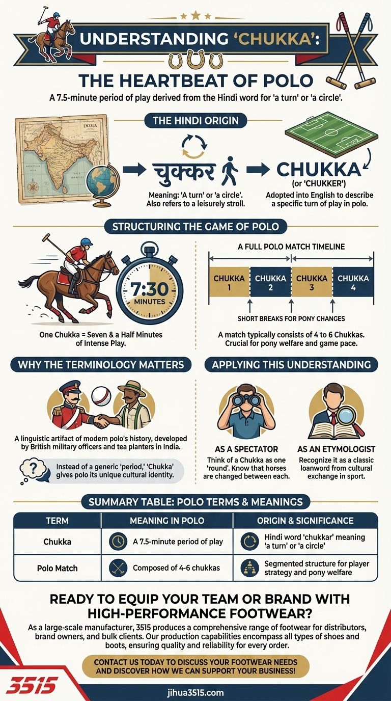 Cosa significa il termine 'chukka' e come si collega al polo? Una guida alla struttura fondamentale del gioco Guida Visiva