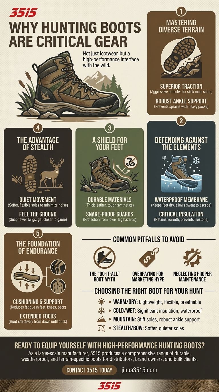 狩猟ブーツはなぜ狩猟者にとって重要なのでしょうか？安全性、隠密性、そして成功の鍵 ビジュアルガイド
