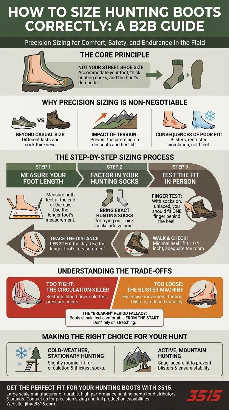 Come si determina la taglia corretta degli scarponi da caccia? Garantire comfort e sicurezza durante la caccia Guida Visiva