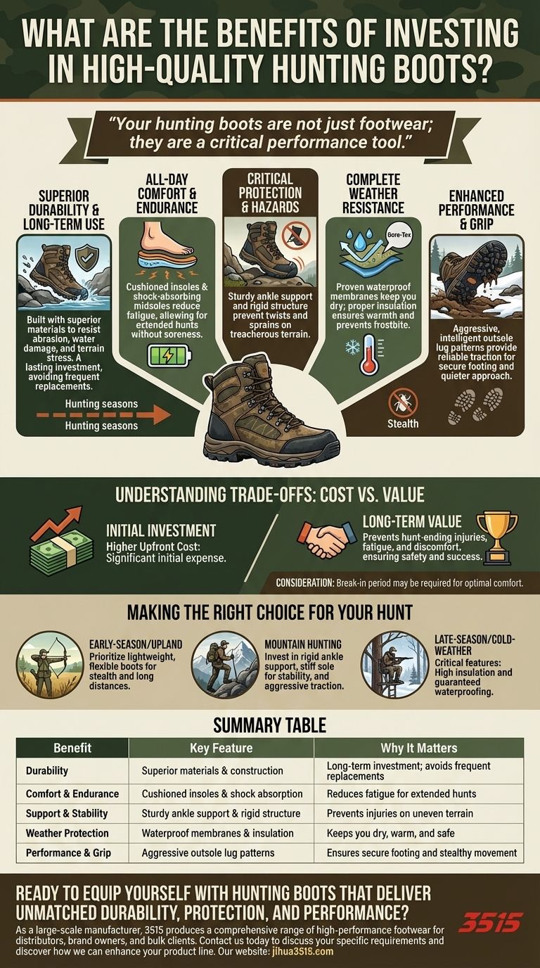 ما هي فوائد الاستثمار في أحذية صيد عالية الجودة؟ عزز سلامتك وأداءك دليل مرئي