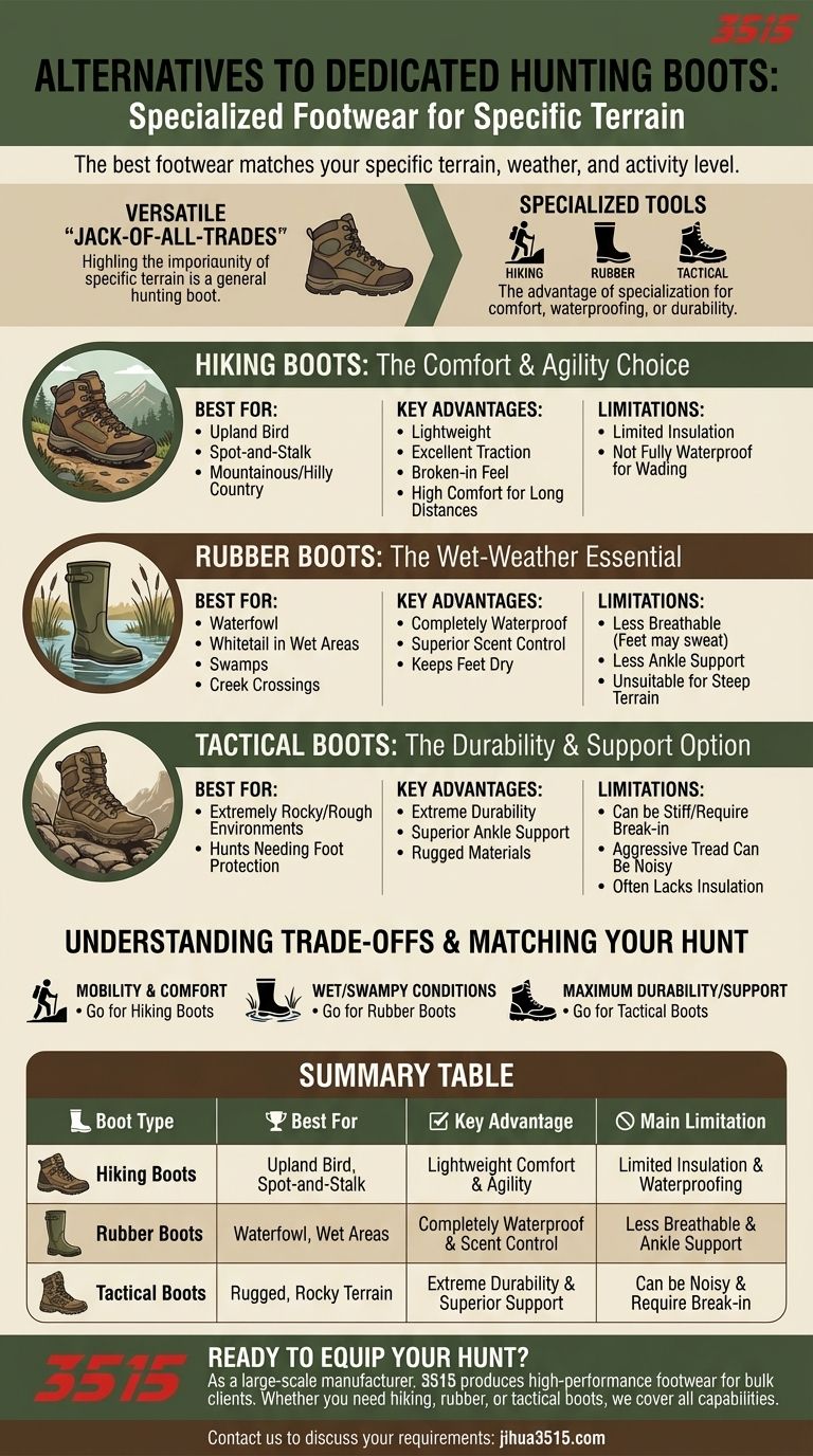 Was sind Alternativen zu Jagdstiefeln? Wanderschuhe, Gummistiefel und taktische Stiefel erklärt Visuelle Anleitung