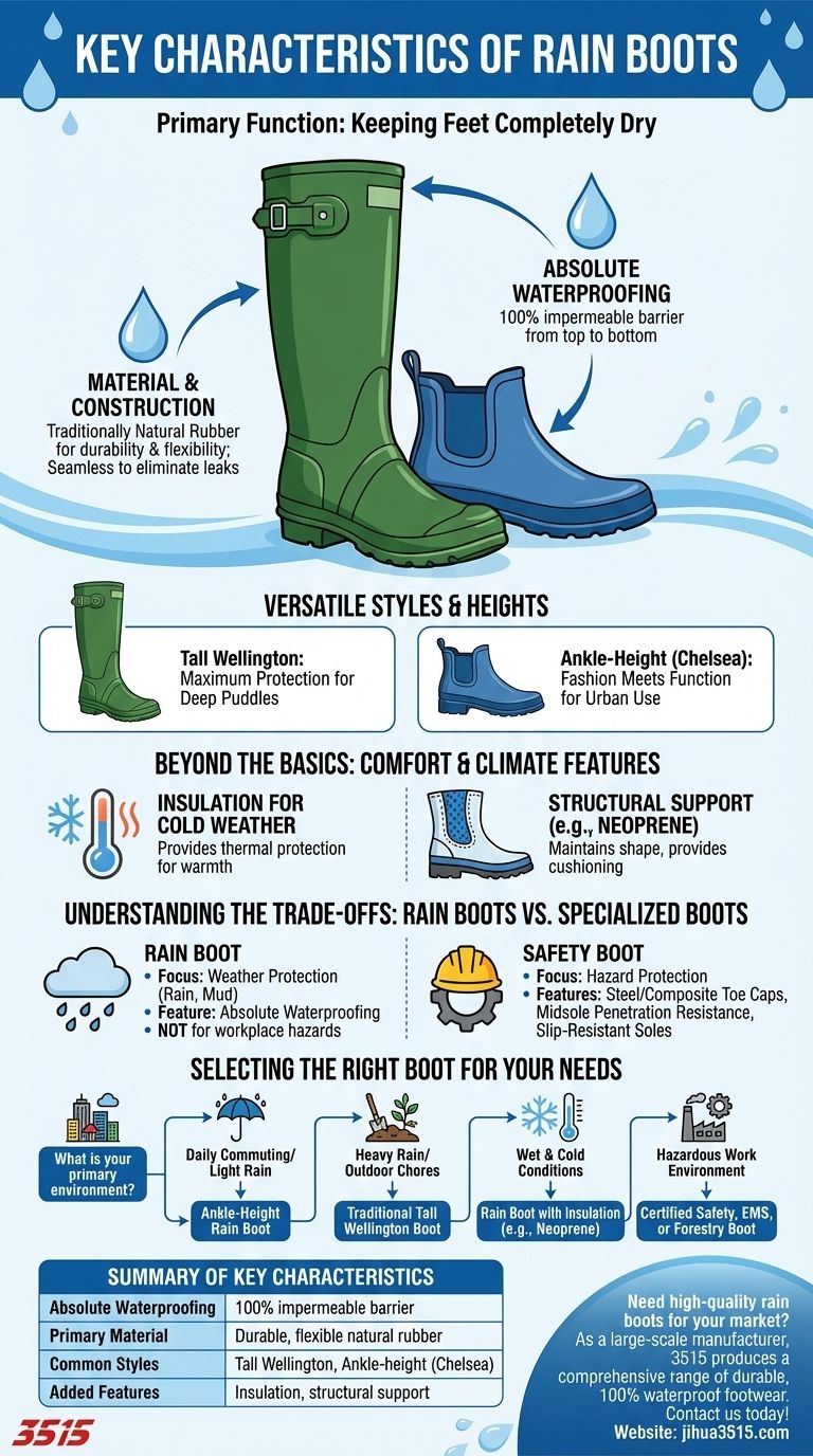 Quelles sont les caractéristiques clés des bottes de pluie ? Caractéristiques essentielles pour une sécheresse totale Guide Visuel