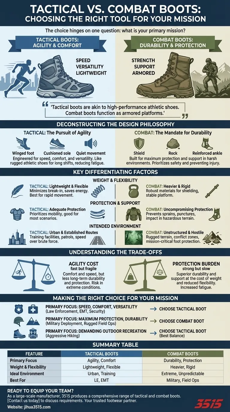 ¿Cómo se debe elegir entre botas tácticas y botas de combate? Seleccione el calzado adecuado para su misión Guía Visual