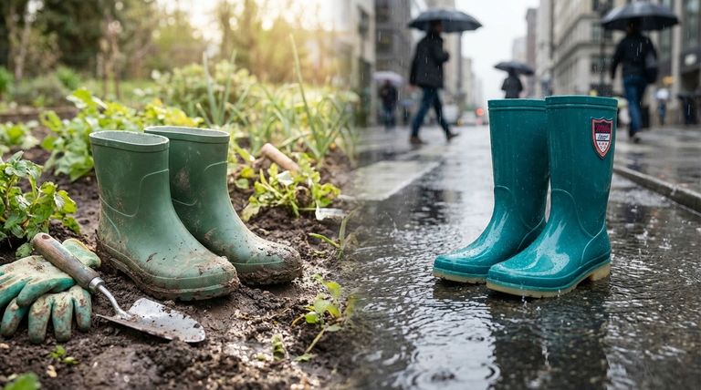 정원화와 레인부츠 착용의 이점은 무엇인가요? 작업에 맞는 부츠 선택하기