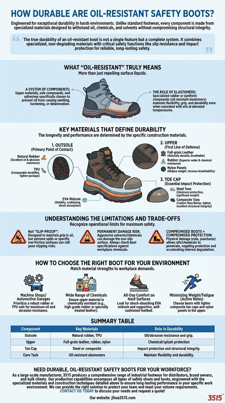油耐安全靴的耐用性如何？专为承受严苛的工业环境而打造 图解指南