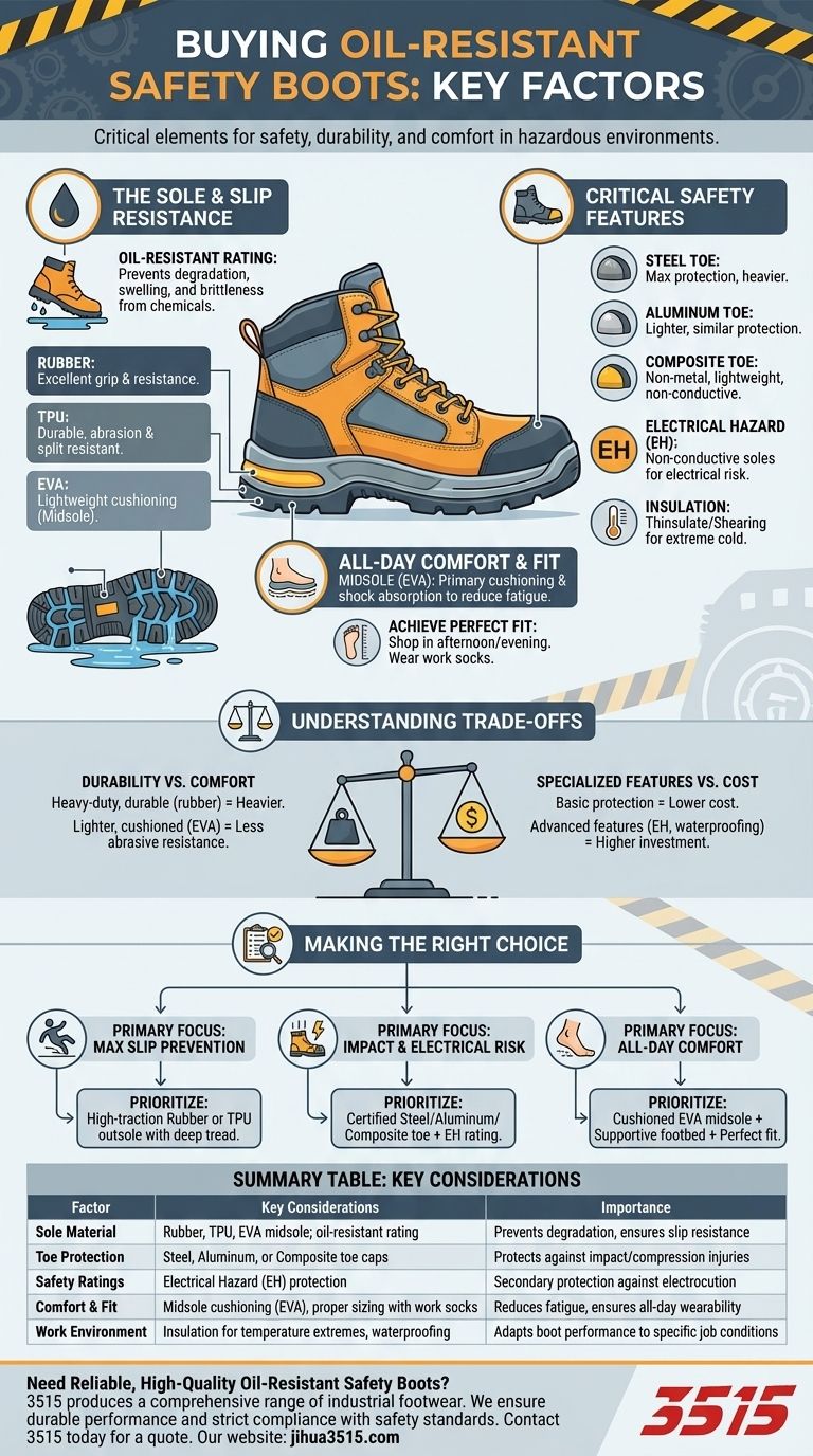 유성 안전화를 구매할 때 고려해야 할 요소는 무엇인가요? 작업장 안전을 위한 필수 가이드 시각적 가이드