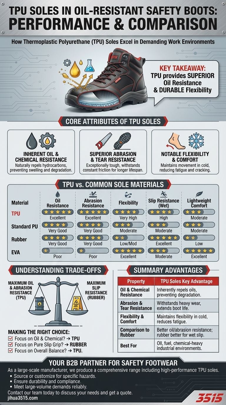 TPU 鞋底在防油安全靴中的表现如何？无与伦比的耐用性与耐化学性 图解指南
