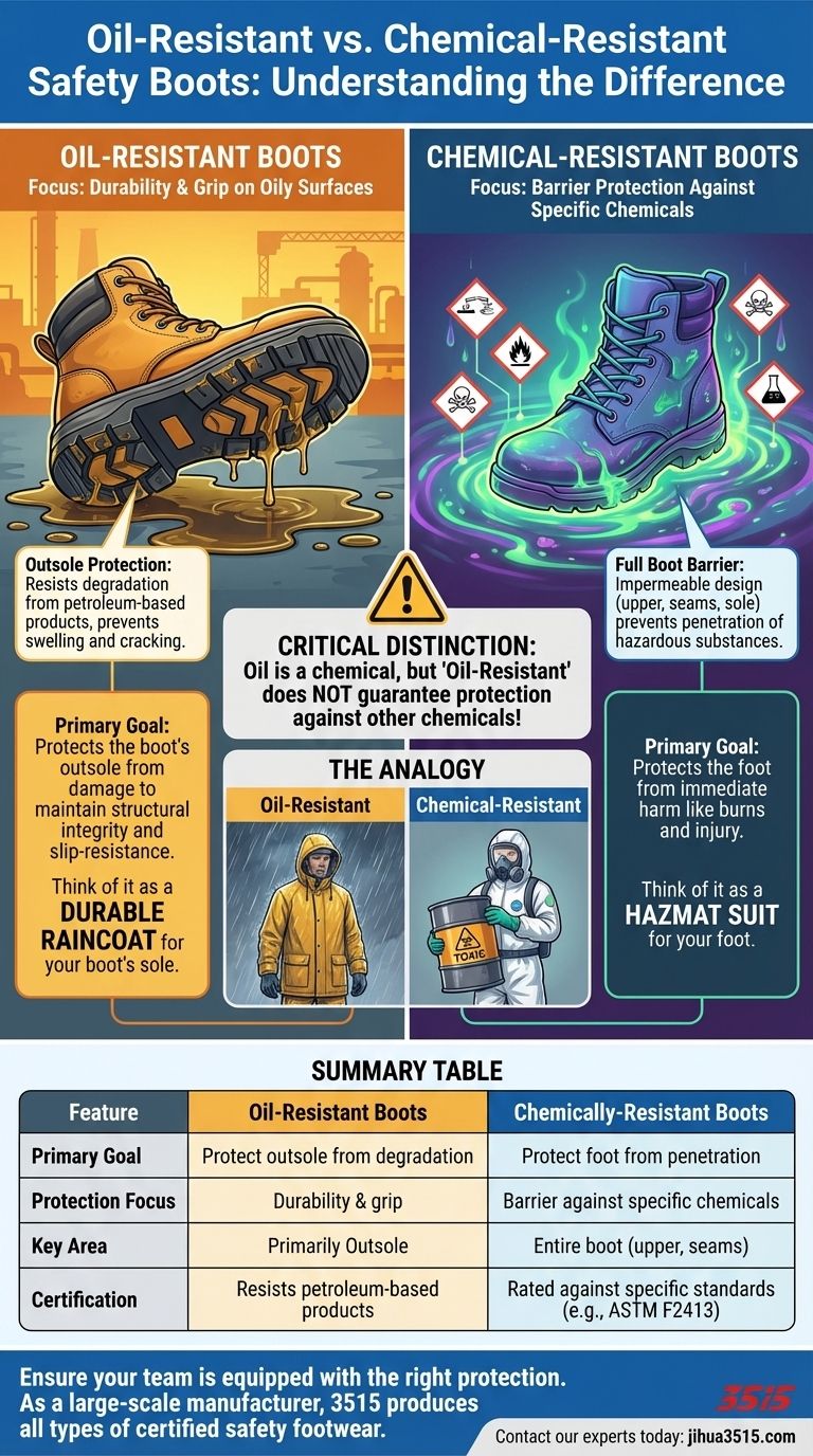 防油安全靴也防化学品吗？了解关键区别 图解指南