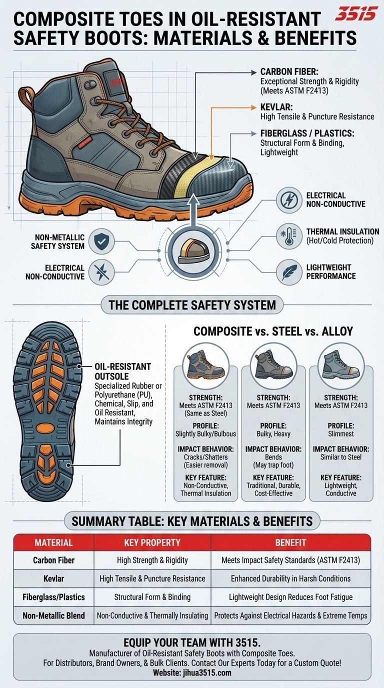 Какие материалы используются в композитных подносках для маслостойкой защитной обуви? Откройте для себя преимущество неметаллического исполнения Визуальное руководство