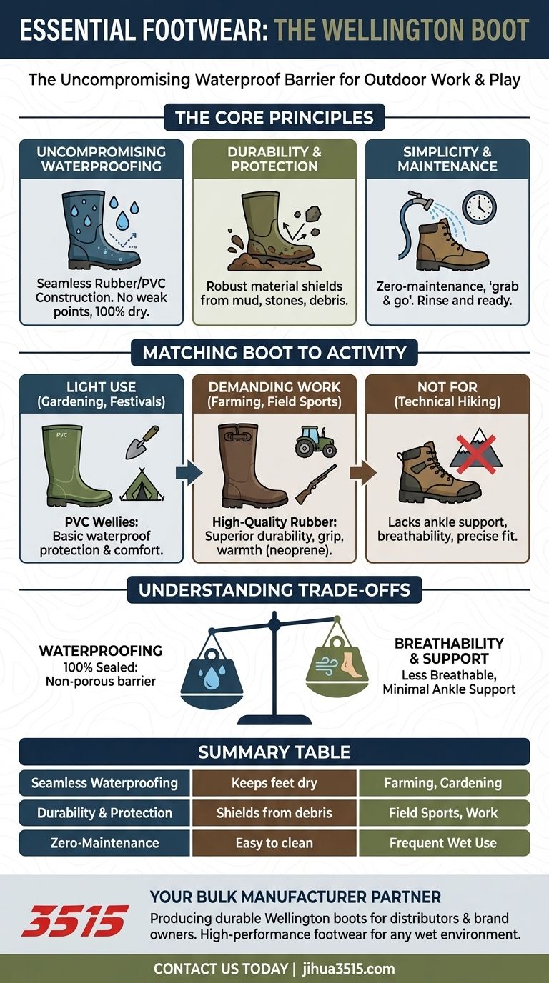 Por que as galochas são essenciais para atividades ao ar livre? Proteção imbatível em condições molhadas e lamacentas Guia Visual