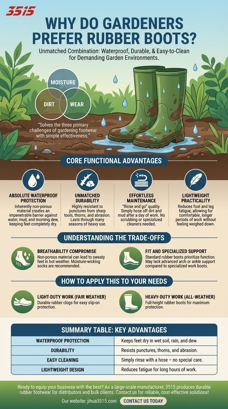 Почему садоводы предпочитают резиновые сапоги? Непревзойденная защита для работы в саду Визуальное руководство