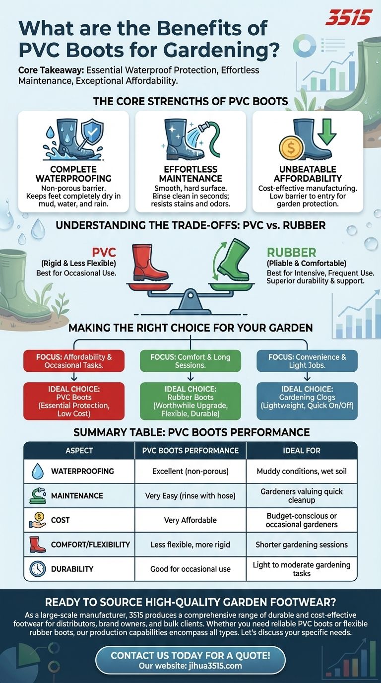 Quels sont les avantages des bottes en PVC pour le jardinage ? Protection imperméable et abordable Guide Visuel