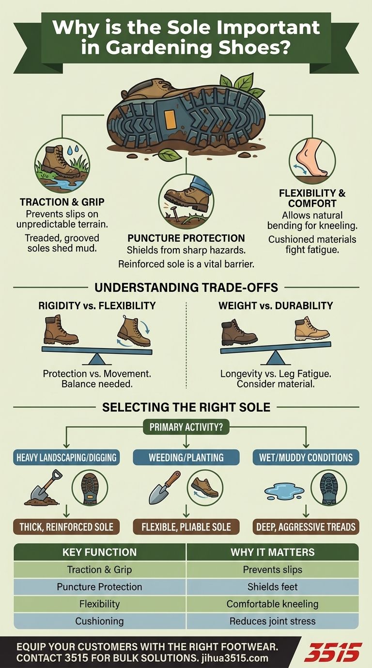 정원용 신발에서 밑창이 중요한 이유는 무엇인가요? 안전과 내구성의 기초 시각적 가이드