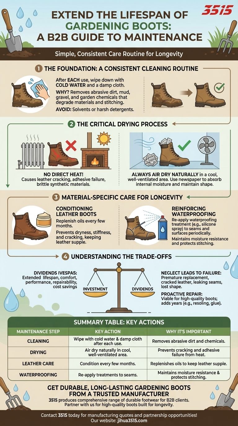 Comment entretenir ses bottes de jardinage pour prolonger leur durée de vie ? Un guide simple pour des chaussures durables Guide Visuel