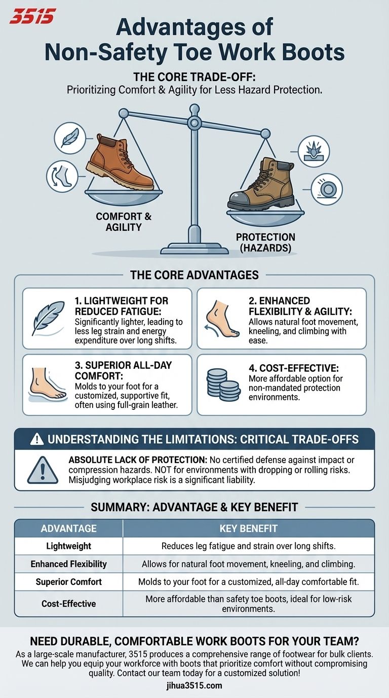 Каковы преимущества рабочих ботинок без защитного подноска? Повышение комфорта и снижение утомляемости Визуальное руководство