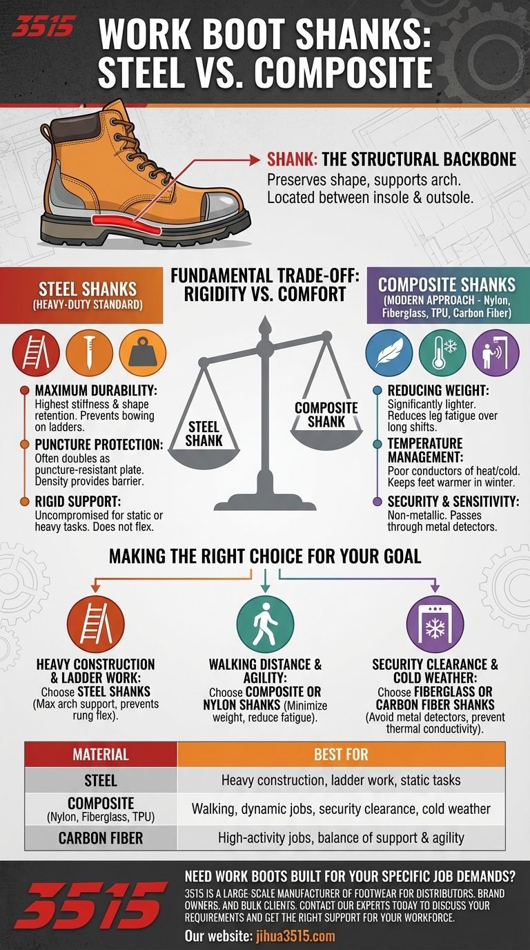 Comment les différents matériaux de tige se comparent-ils dans les bottes de travail ? Choisissez le bon soutien pour votre travail Guide Visuel