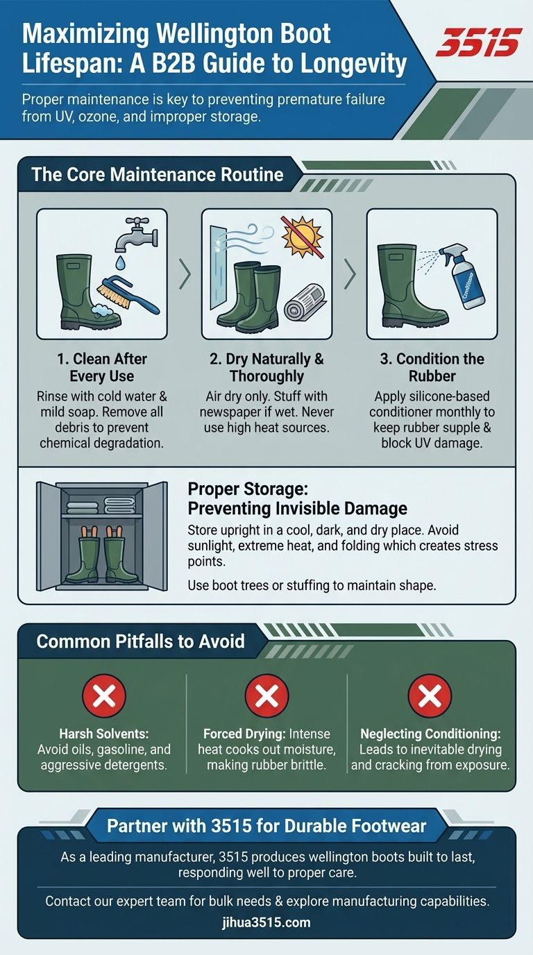 Comment entretenir les bottes en caoutchouc pour assurer leur longévité ? Prévenir les fissures et prolonger la durée de vie des bottes Guide Visuel
