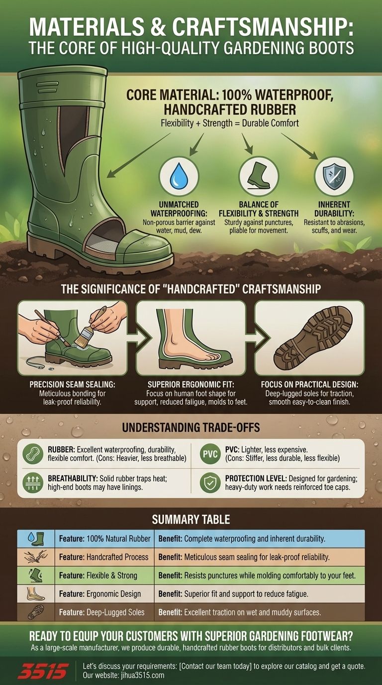 Quali materiali e lavorazioni vengono utilizzati negli stivali da giardinaggio? Scopri il segreto per un comfort e una protezione che durano tutto il giorno Guida Visiva