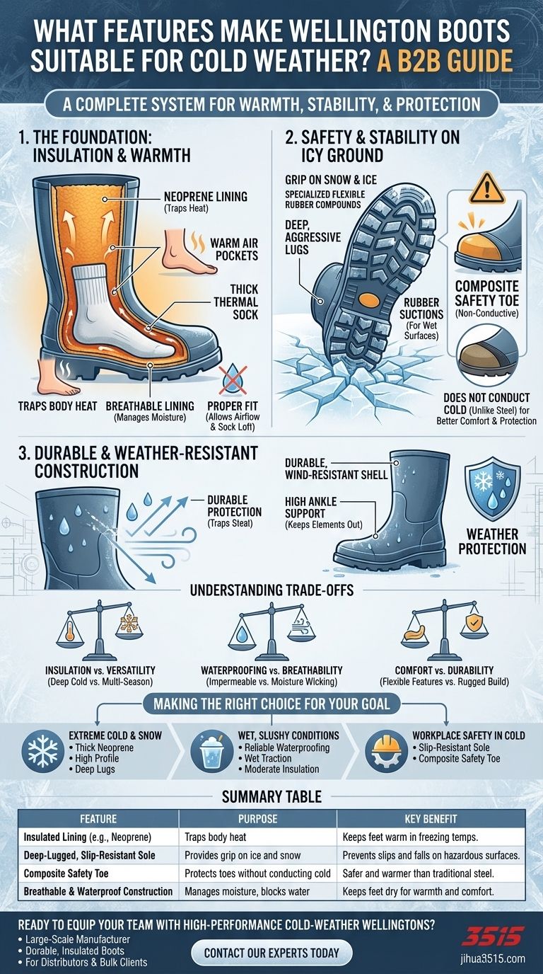 Welche Merkmale machen Gummistiefel für kaltes Wetter geeignet? Bleiben Sie warm und sicher bei widrigen Bedingungen Visuelle Anleitung