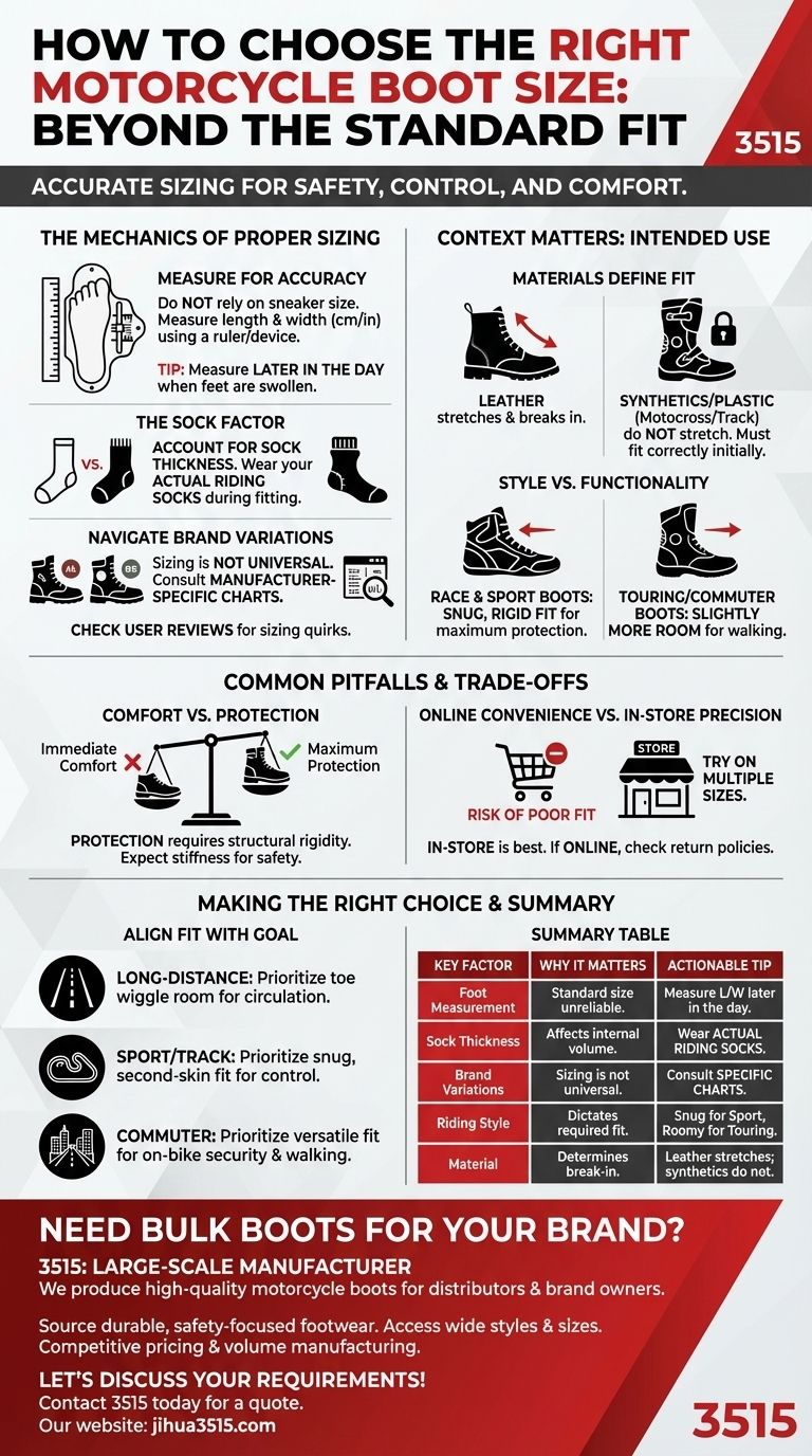Comment choisir la bonne taille de bottes de moto ? Assurez un ajustement parfait pour la sécurité et le contrôle Guide Visuel