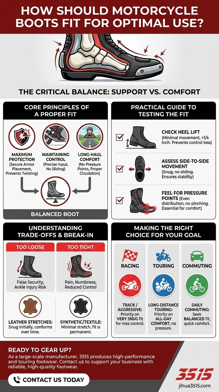 Comment les bottes de moto doivent-elles s'ajuster pour une utilisation optimale ? Un guide pour la sécurité et le confort Guide Visuel