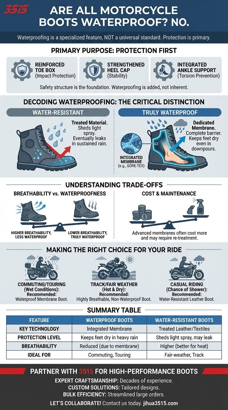 Tutti gli stivali da moto sono impermeabili? No, ecco come scegliere gli stivali giusti Guida Visiva