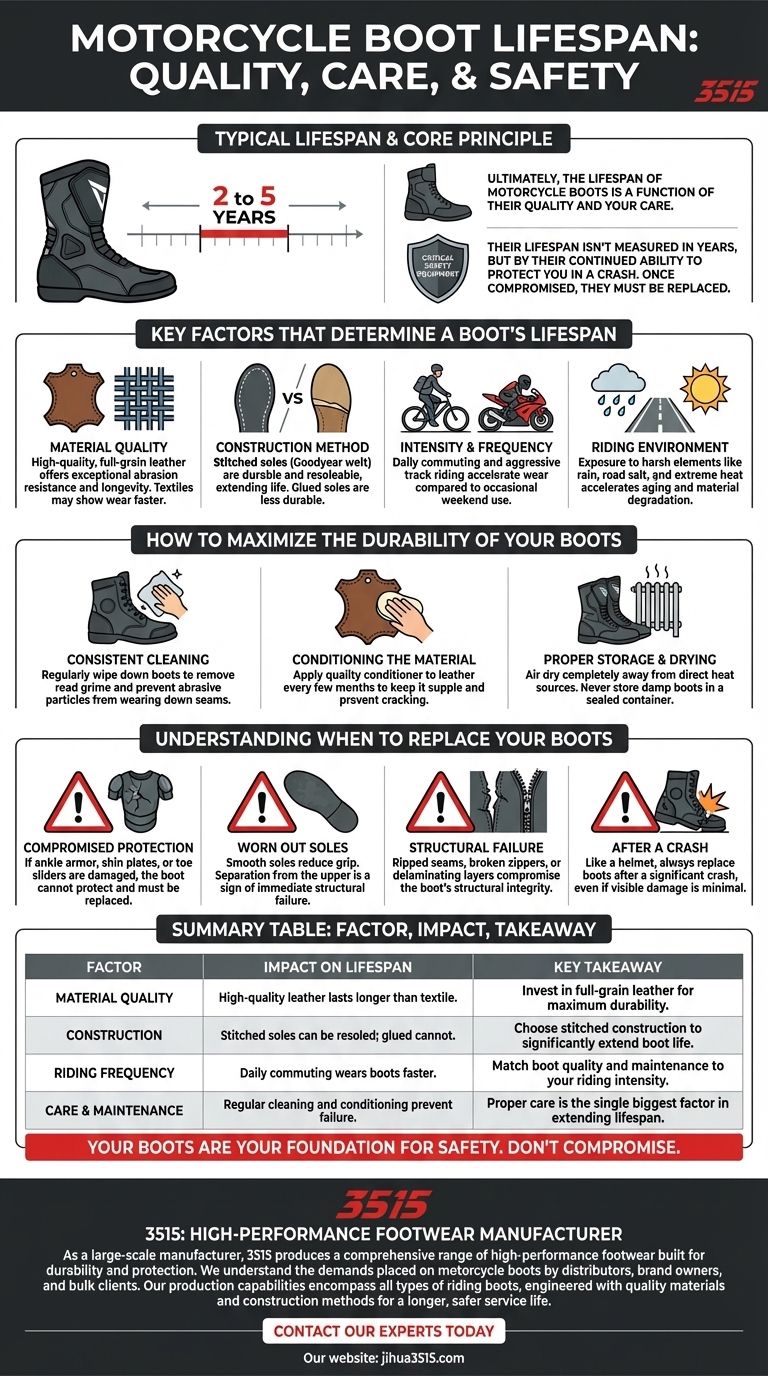 摩托车靴的典型寿命是多久？最大化您的安全和投资 图解指南