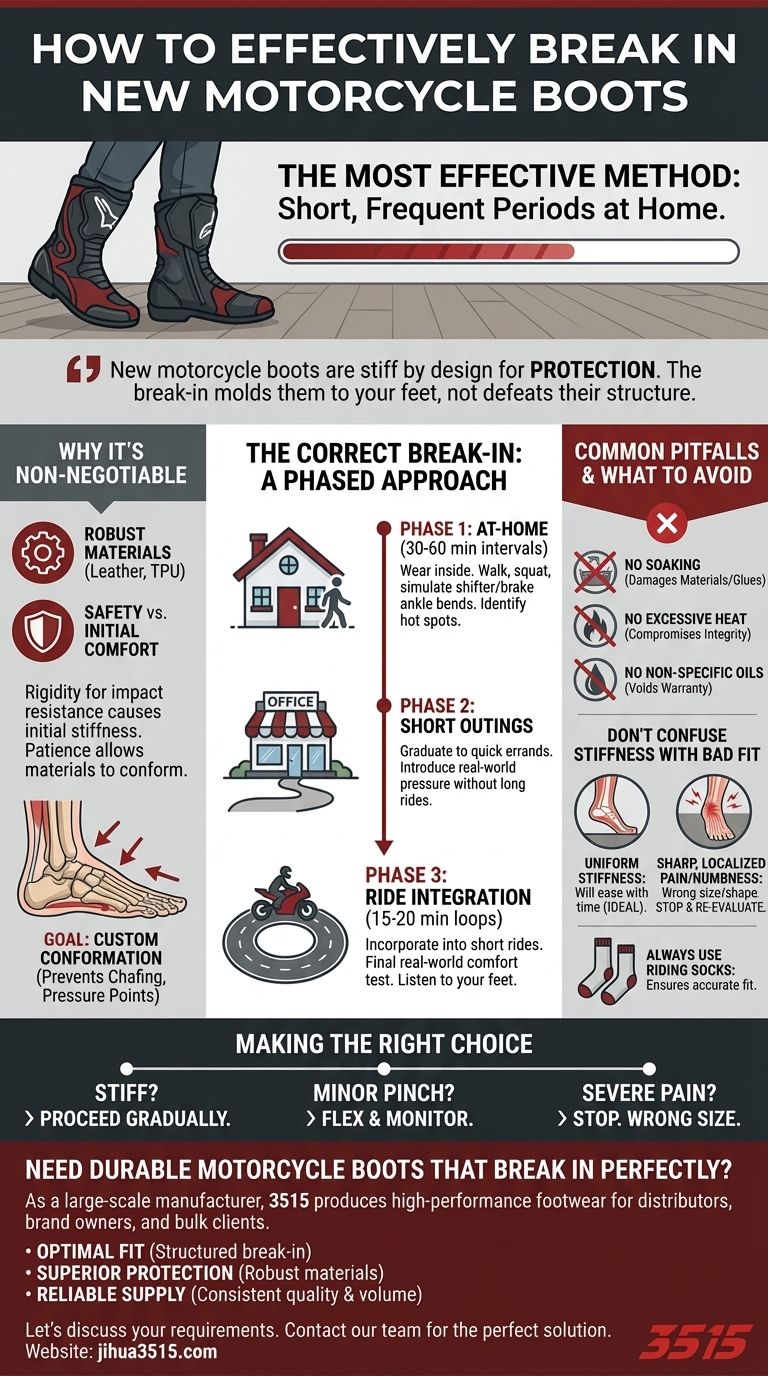 How can new motorcycle boots be broken in? A Step-by-Step Guide for a Perfect Fit Visual Guide
