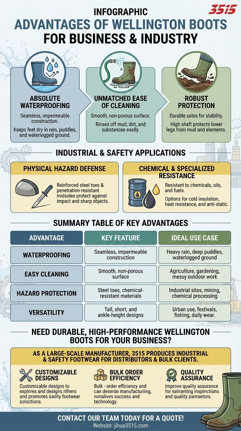 Quels sont les avantages des bottes Wellington ? Protection inégalée pour le travail et l'extérieur Guide Visuel