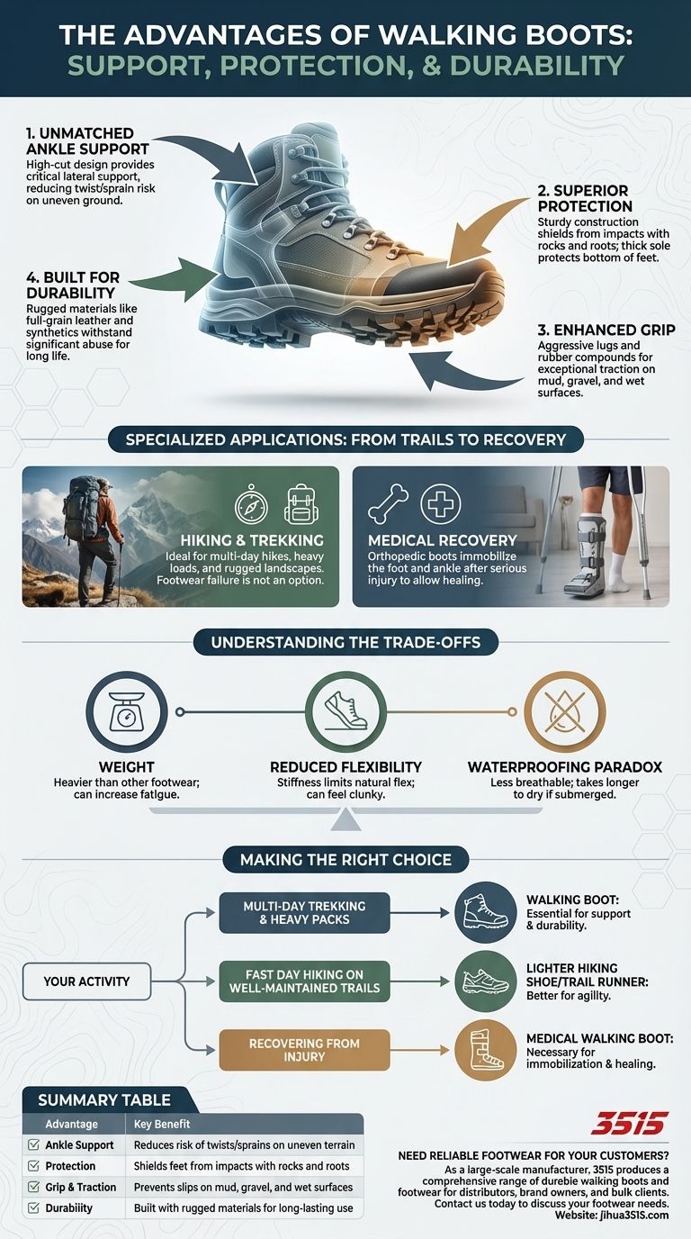 Quels sont les avantages des chaussures de marche ? Soutien et protection inégalés pour les voyages exigeants Guide Visuel