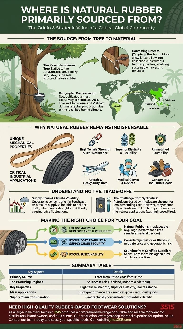 天然橡胶主要来自哪里？了解全球供应链 图解指南
