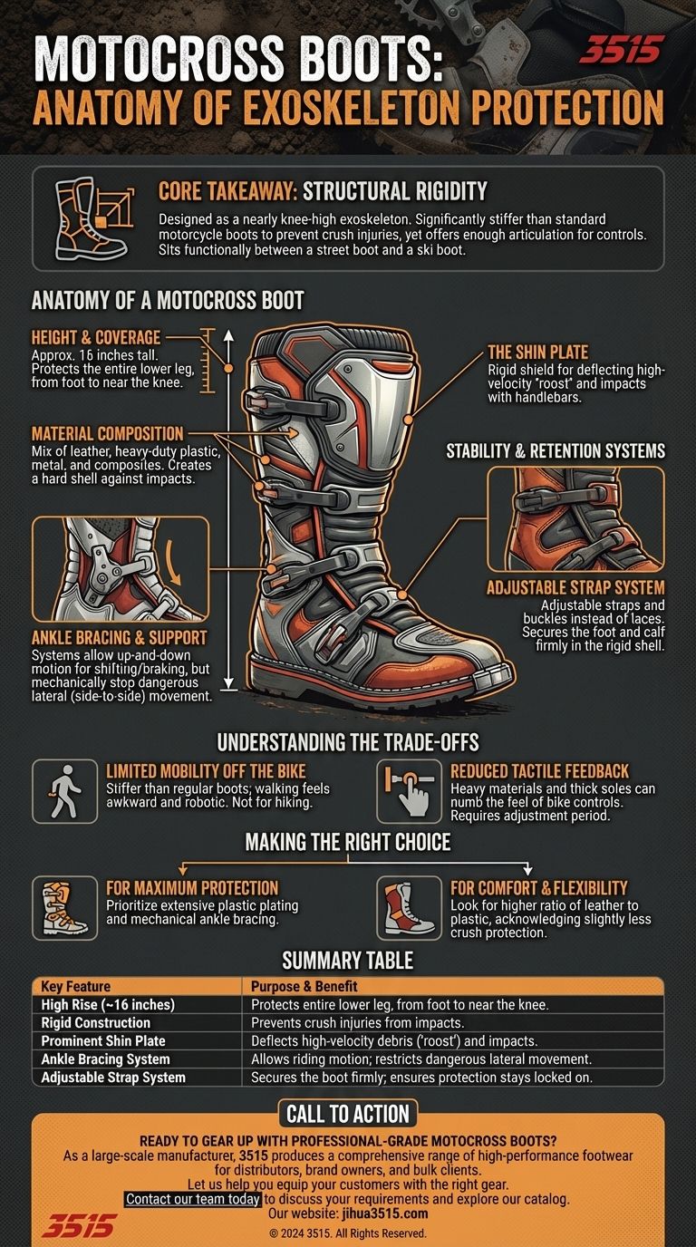 ¿Cuáles son las características clave de las botas de motocross? Desglosando el equipo de seguridad esencial para la conducción todoterreno Guía Visual