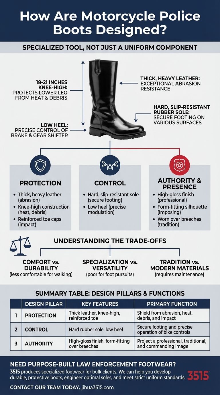 Come sono progettati gli stivali da motociclista della polizia? Un'analisi approfondita delle calzature specifiche per le forze dell'ordine Guida Visiva