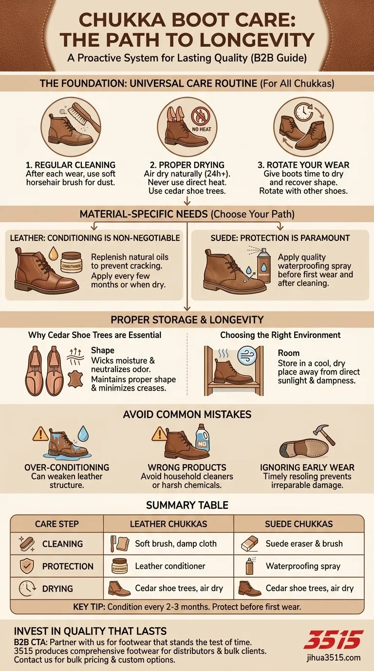 Comment faut-il entretenir les bottines Chukka pour assurer leur longévité ? Maîtrisez la routine d'entretien essentielle Guide Visuel