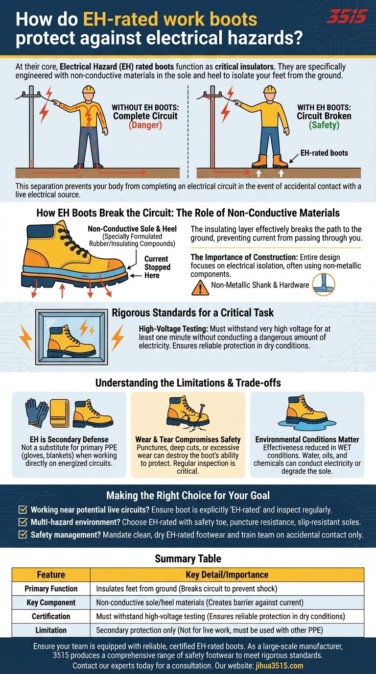 Comment les bottes de travail homologuées EH protègent-elles contre les dangers électriques ? Isolation contre les chocs avec sécurité certifiée Guide Visuel