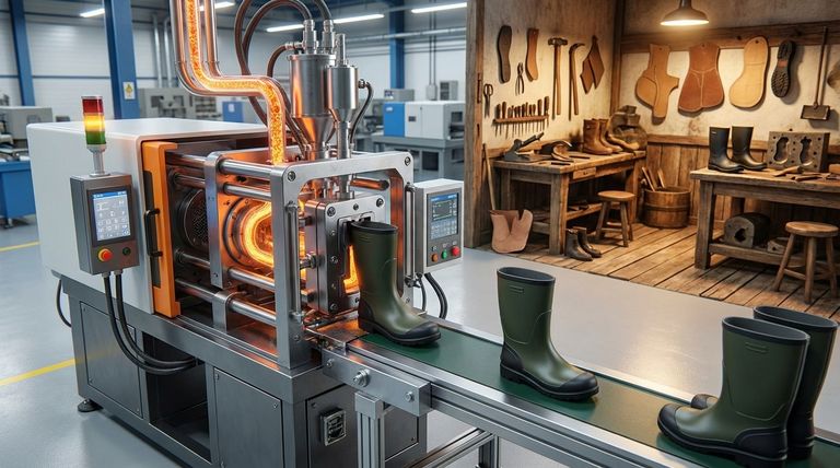 Como o método de moldagem por injeção representa a evolução da produção de galochas? Um salto em eficiência e design