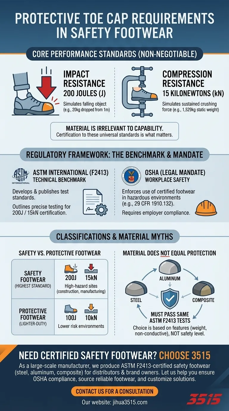 Каковы требования к защитному подноску? Соответствие стандартам ASTM F2413 для максимальной безопасности Визуальное руководство