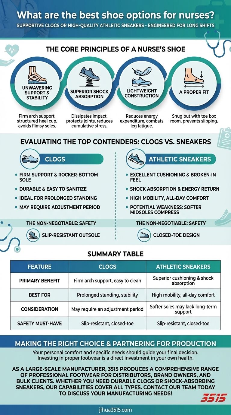Quais são as melhores opções de calçado para enfermeiros? Escolha entre Tamancos de Apoio ou Tênis Esportivos Guia Visual