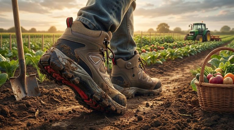 Por que a escolha do calçado certo é importante para agricultura e jardinagem? Proteja seus pés, aumente a produtividade