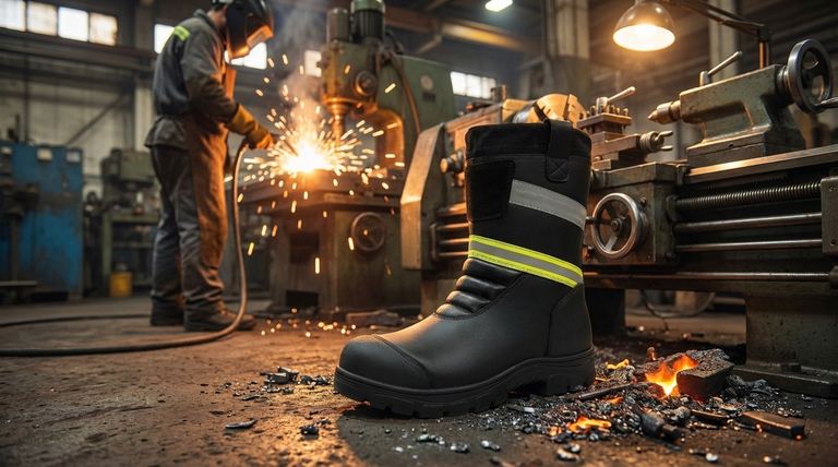 ما هي ميزات السلامة التي جعلت أحذية المهندسين عملية للعاملين في الصناعة؟ اكتشف التصميم بدون أربطة