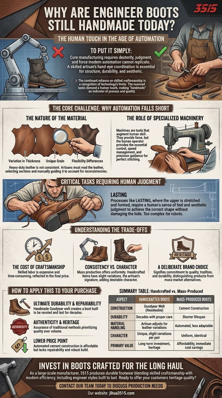 Warum werden Engineer Boots auch heute noch handgefertigt? Die Kunst der Herstellung langlebiger Schuhe Visuelle Anleitung