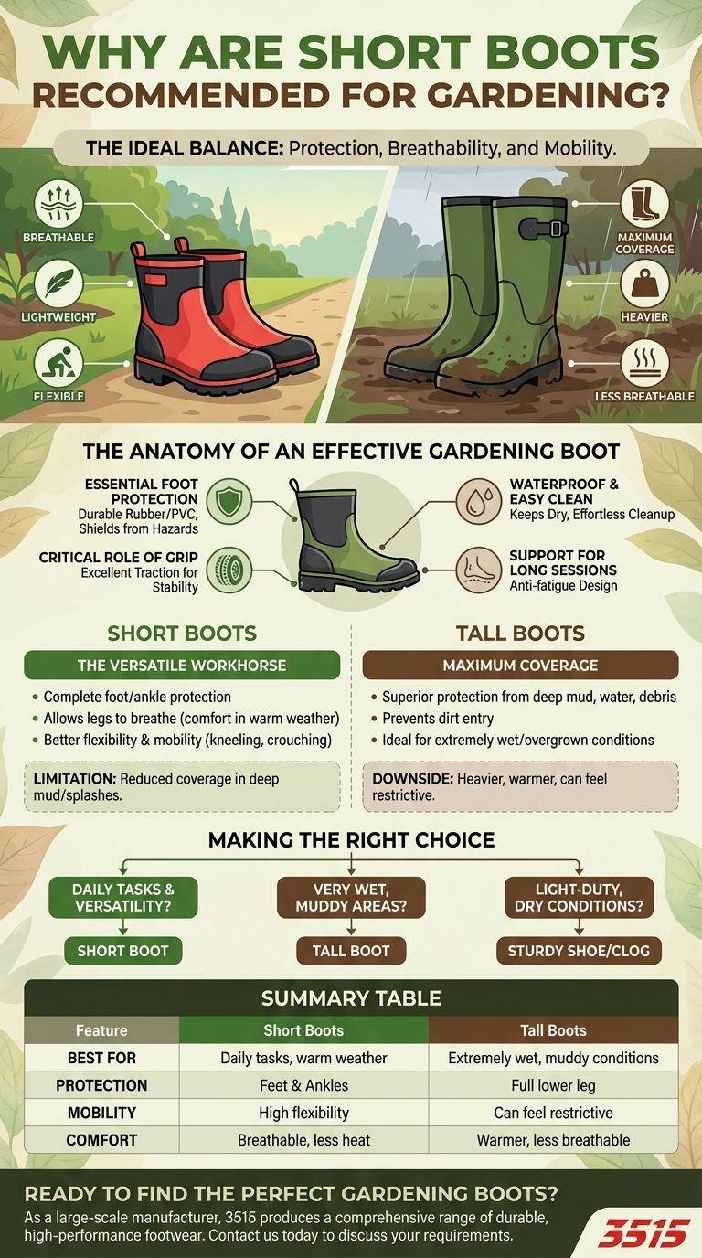 ガーデニングにはなぜショートブーツが推奨されるのですか？保護と機動性に最適な選択 ビジュアルガイド