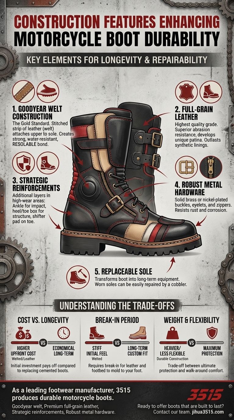 Quais características de construção aprimoram a durabilidade das botas de motocicleta? Principais características para equipamentos de longa duração Guia Visual