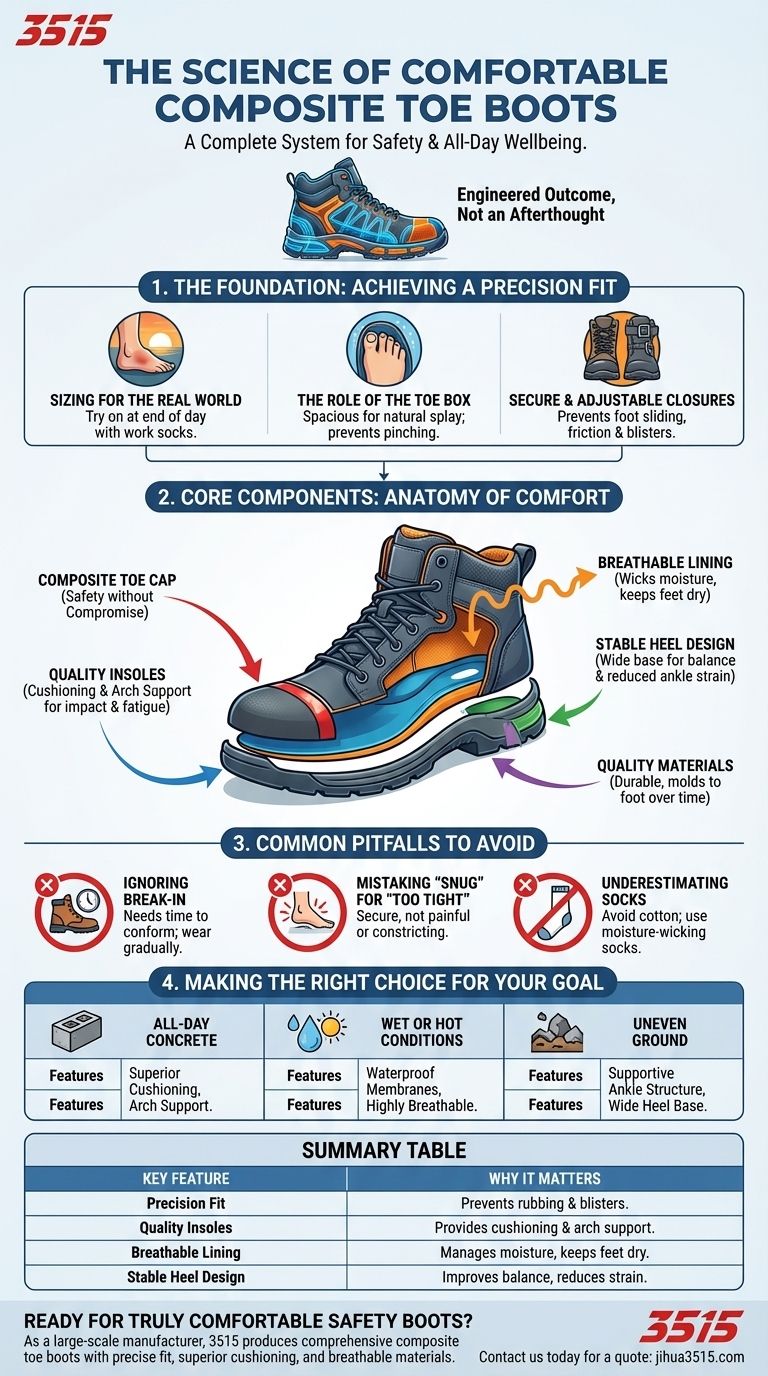 是什么让设计精良的复合材料鞋头靴舒适？全天支撑的科学 图解指南